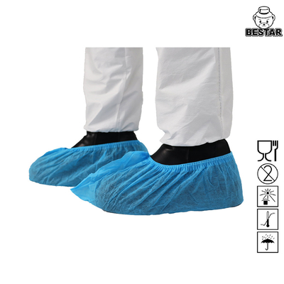 XL ผ้าคลุมรองเท้าแบบใช้แล้วทิ้งสีน้ำเงิน 18 นิ้วสำหรับบ้านทางการแพทย์