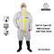Disposable Cat III Type 5/6 SMS Coverall พร้อมเทปตะเข็บ