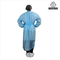 AAMI Breathable Blue Disposable Isolation Gown นอนวูฟเวนสำหรับการผ่าตัด