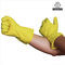 ODM ถุงมือยางในครัวเรือนสีเหลืองฝูงถุงมือยางเรียงรายสำหรับห้องครัว